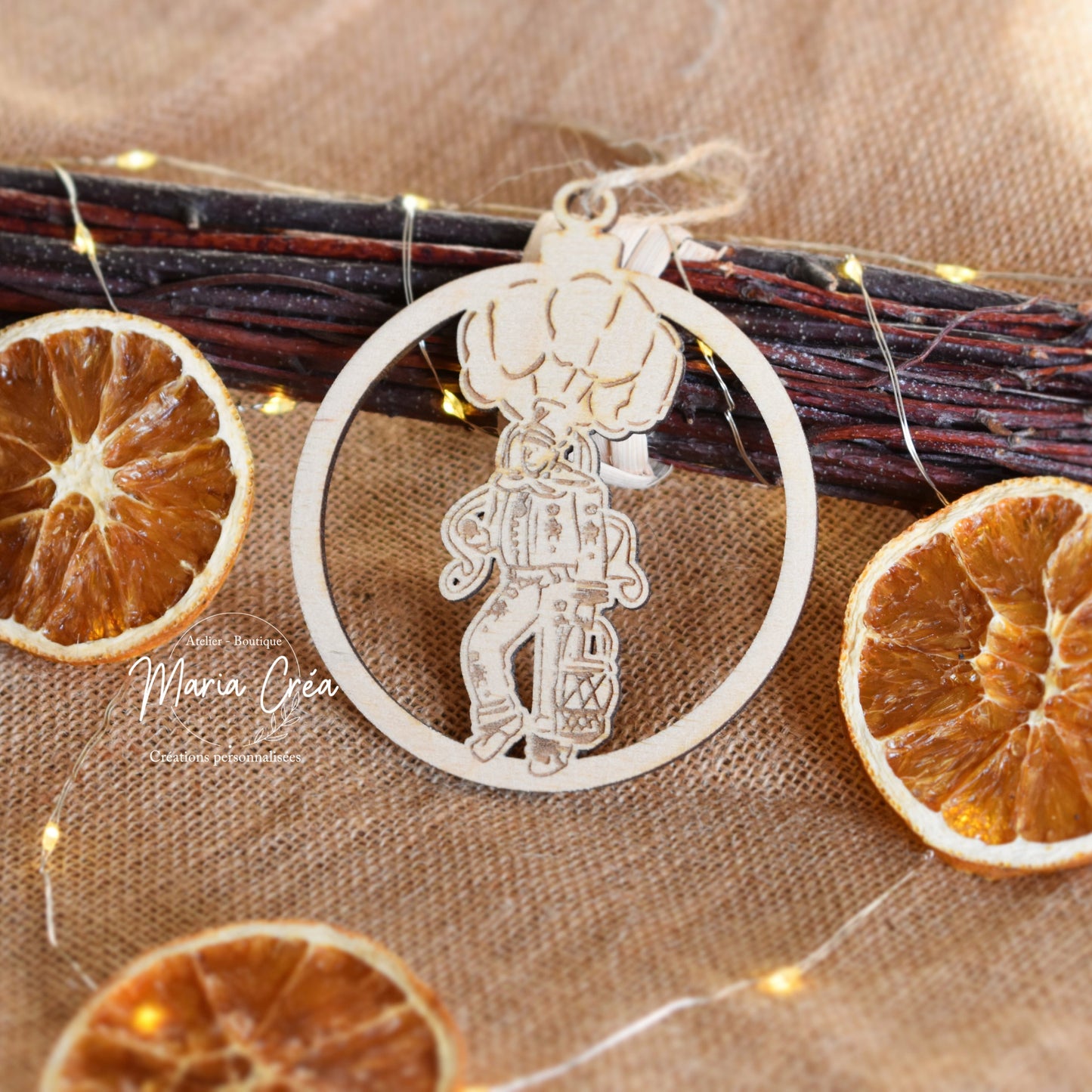 Boule de Noël bois - Gille