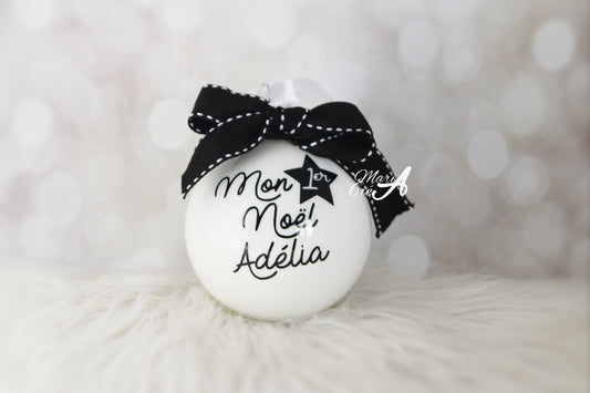 Boule de Noël "Mon premier Noël" - Etoile
