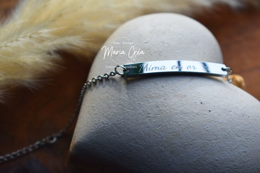 Bracelet Gourmette  " ....en or"