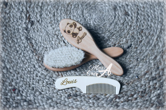 Set de brosse en bois panda