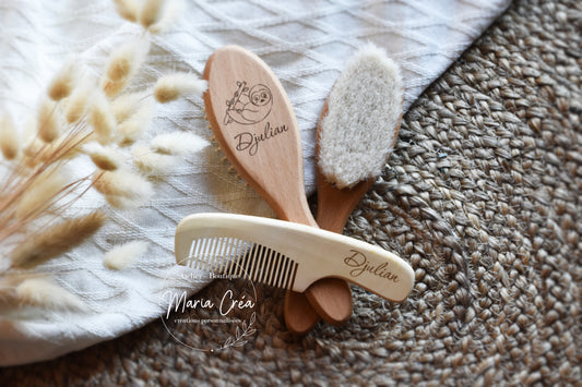 Set de brosse en bois paresseux