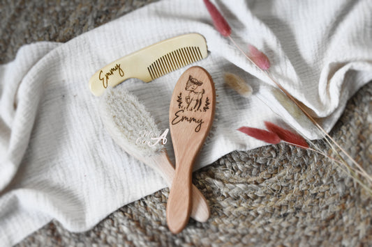 Set de brosse en bois biche