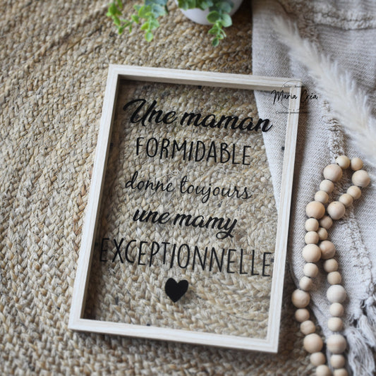 Cadre "Une ... formidable donne toujours une ... exceptionnelle"