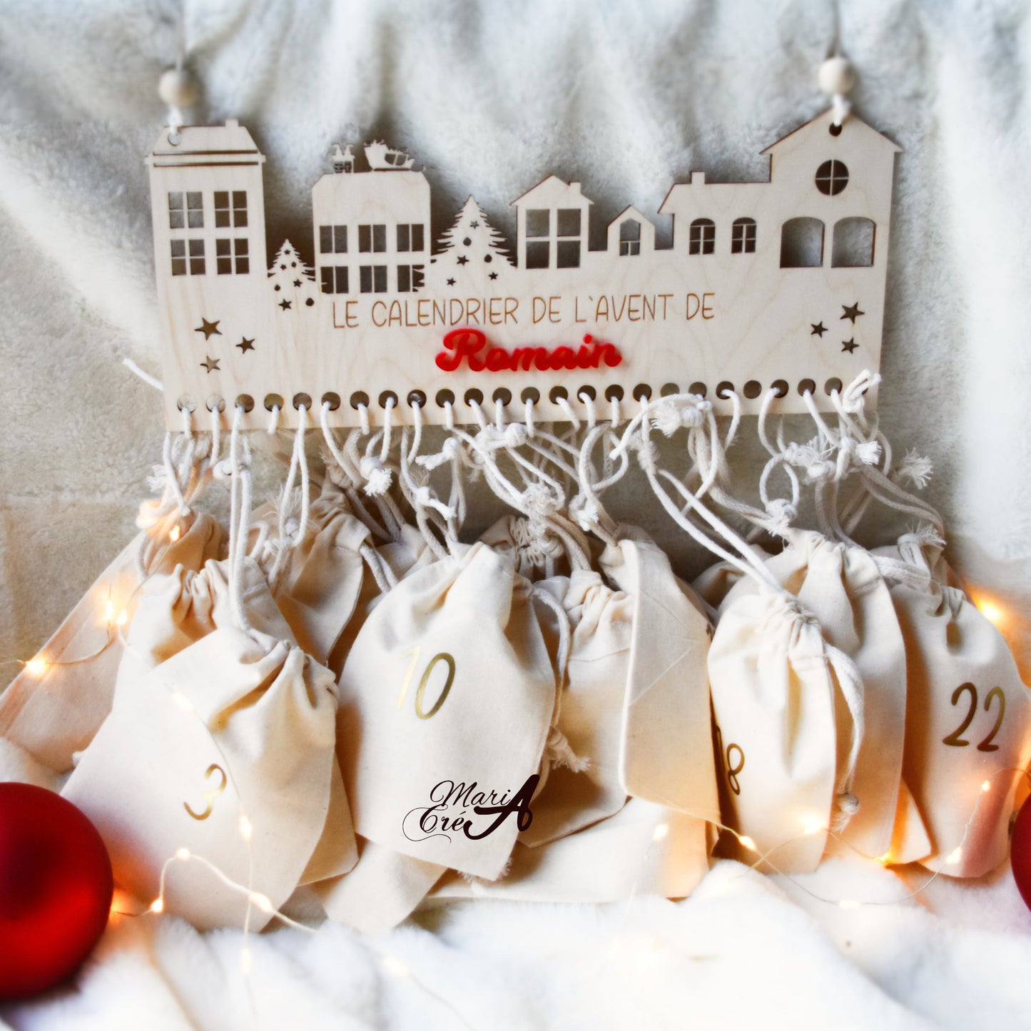 Calendrier de l'avent "Village de Noël"