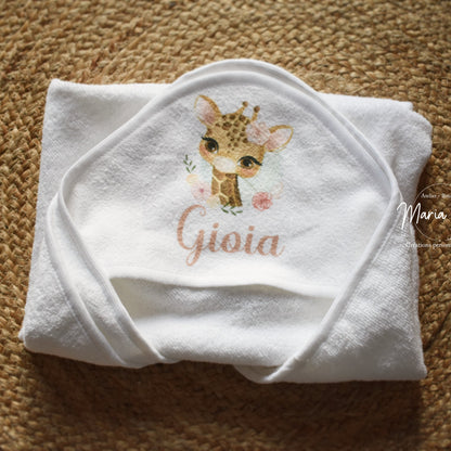 Cape de bain - girafe