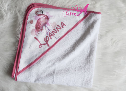Cape de bain - flamand rose