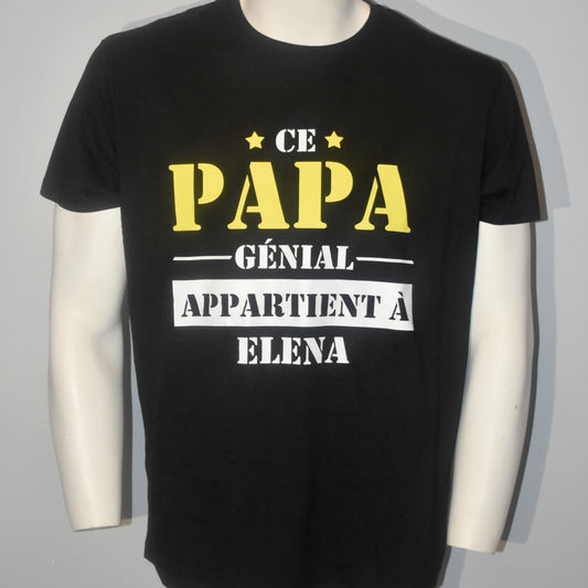 T-shirt homme "Ce ....génial appartient à ..."