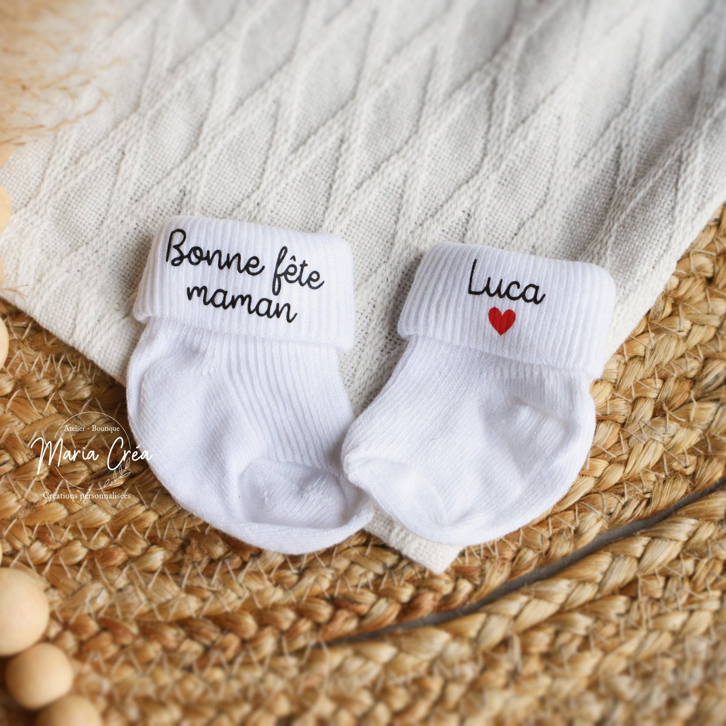 Chaussettes bébé  "Bonne fête"