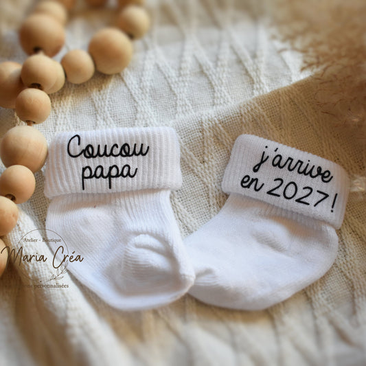 Chaussettes bébé  "Annonce grossesse"