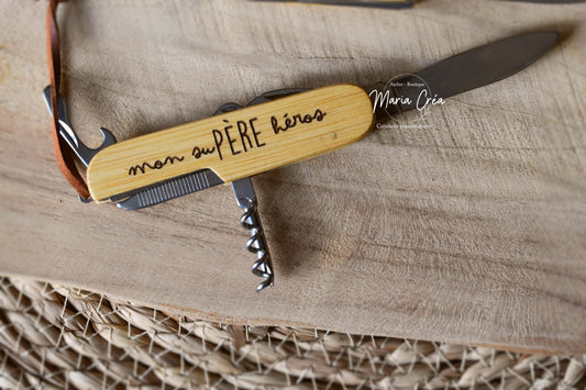 Couteau mutli-fonction "Mon suPERE héros"
