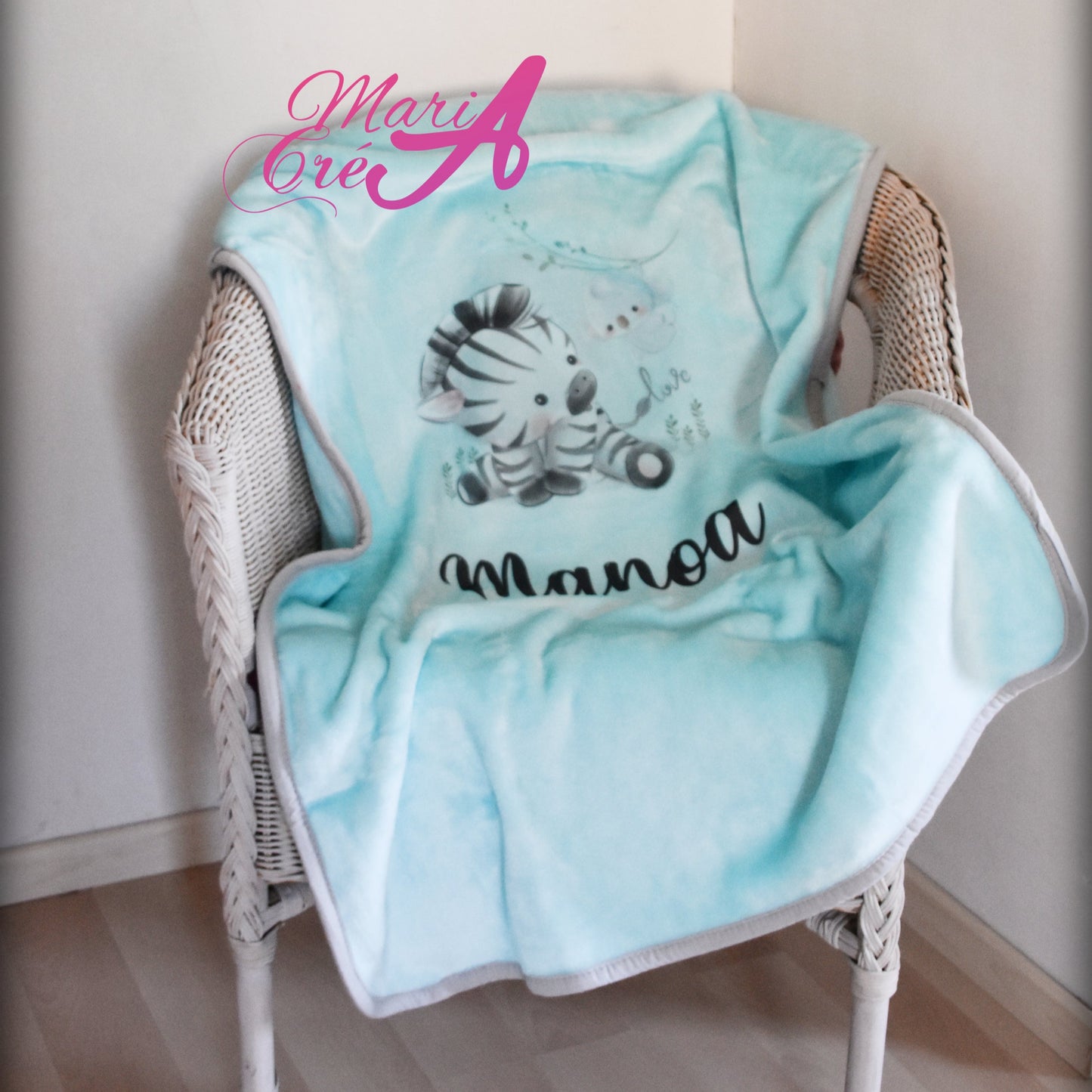 Couverture zèbre et koala