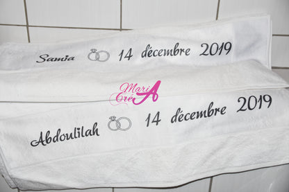 Essuie de bain - à personnaliser
