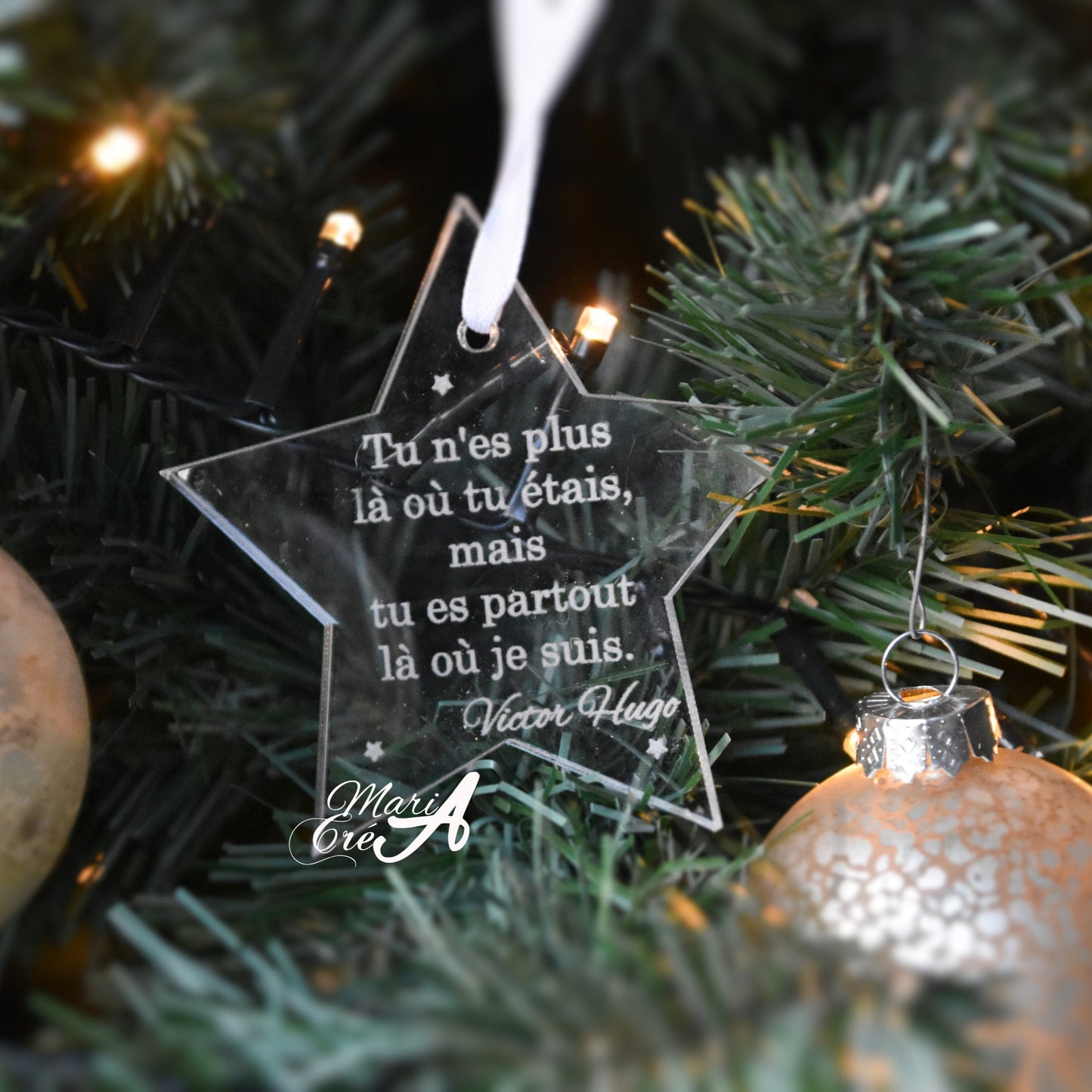 Suspension étoile de Noël souvenir