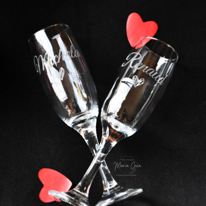 Duo de verres gravés à personnaliser
