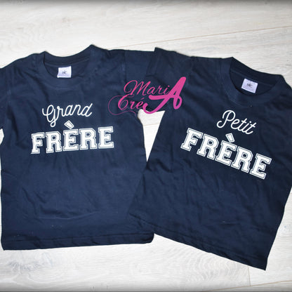 T-shirt enfant grand frère/grande soeur