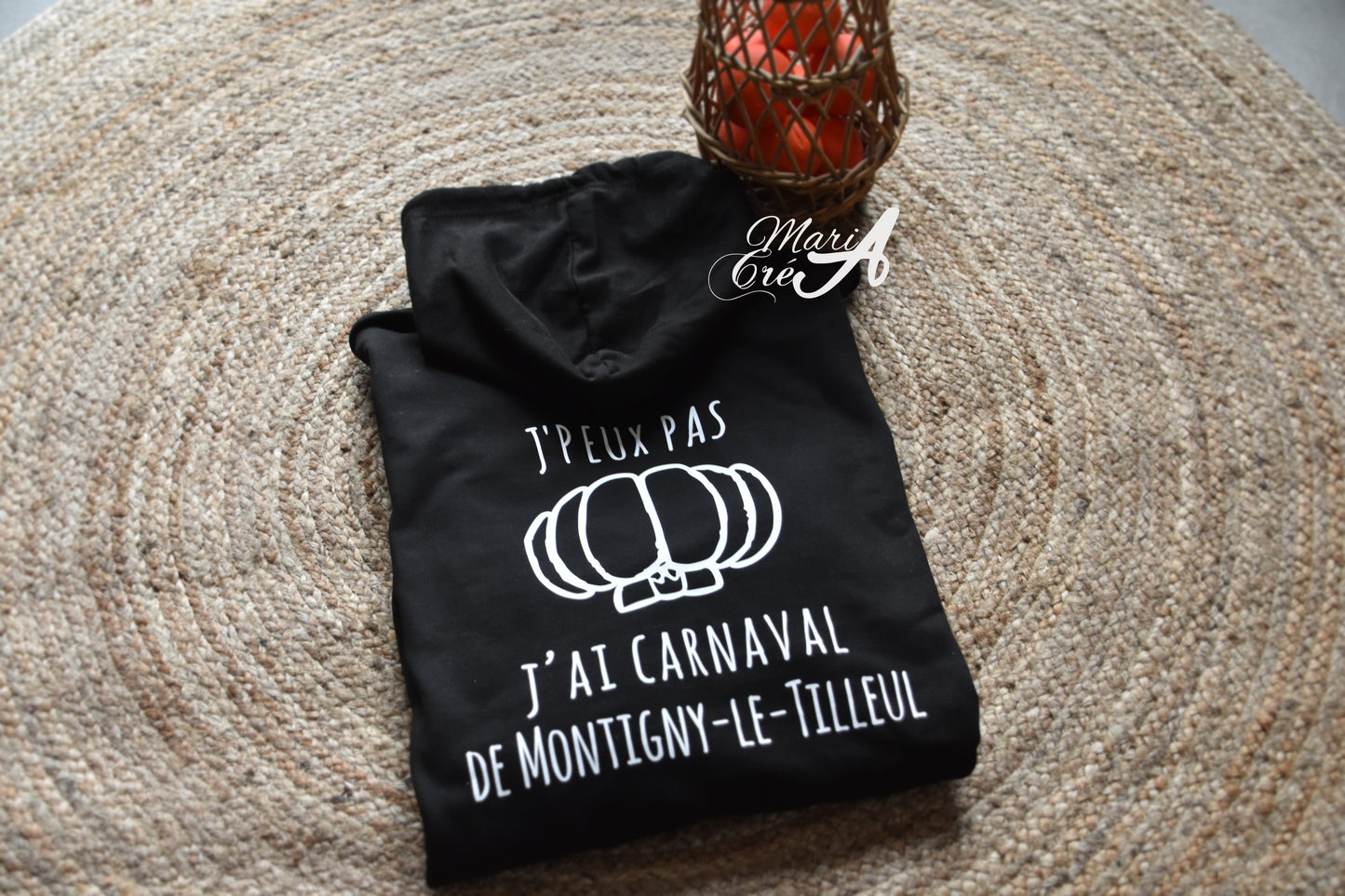 Sweat "J'peux pas, j'ai carnaval de..." - modèle chapeau