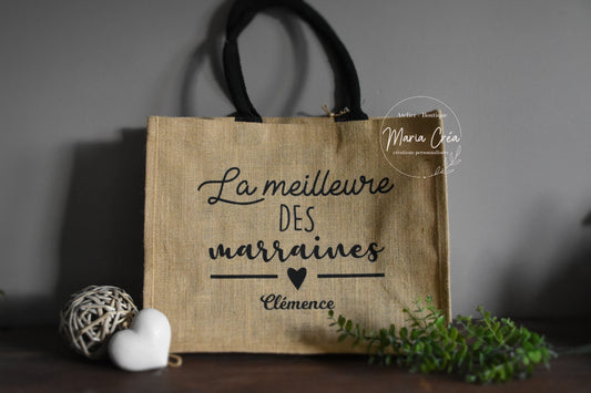 Sac en toile de jute "La meilleure des ..."