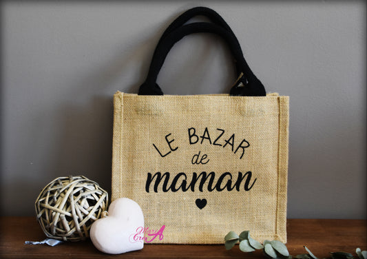 Sac en toile de jute "Le bazar de ..."