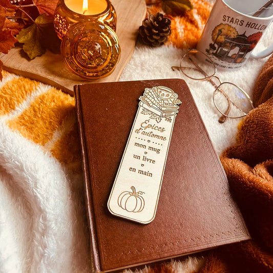 Marque-page en bois « Épices d’automne »