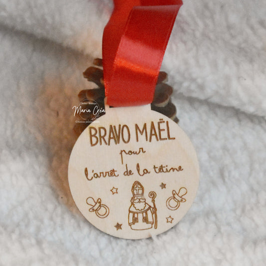 Médaille arrêt tétine - modèle Saint Nicolas
