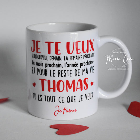 Mug "Je te veux"