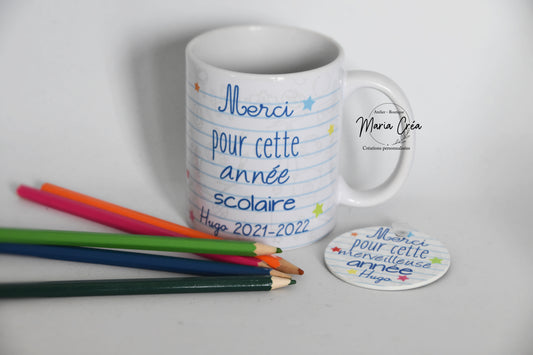 Mug "Merci pour cette année scolaire"