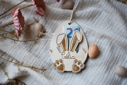 Oeuf lapin porte billet
