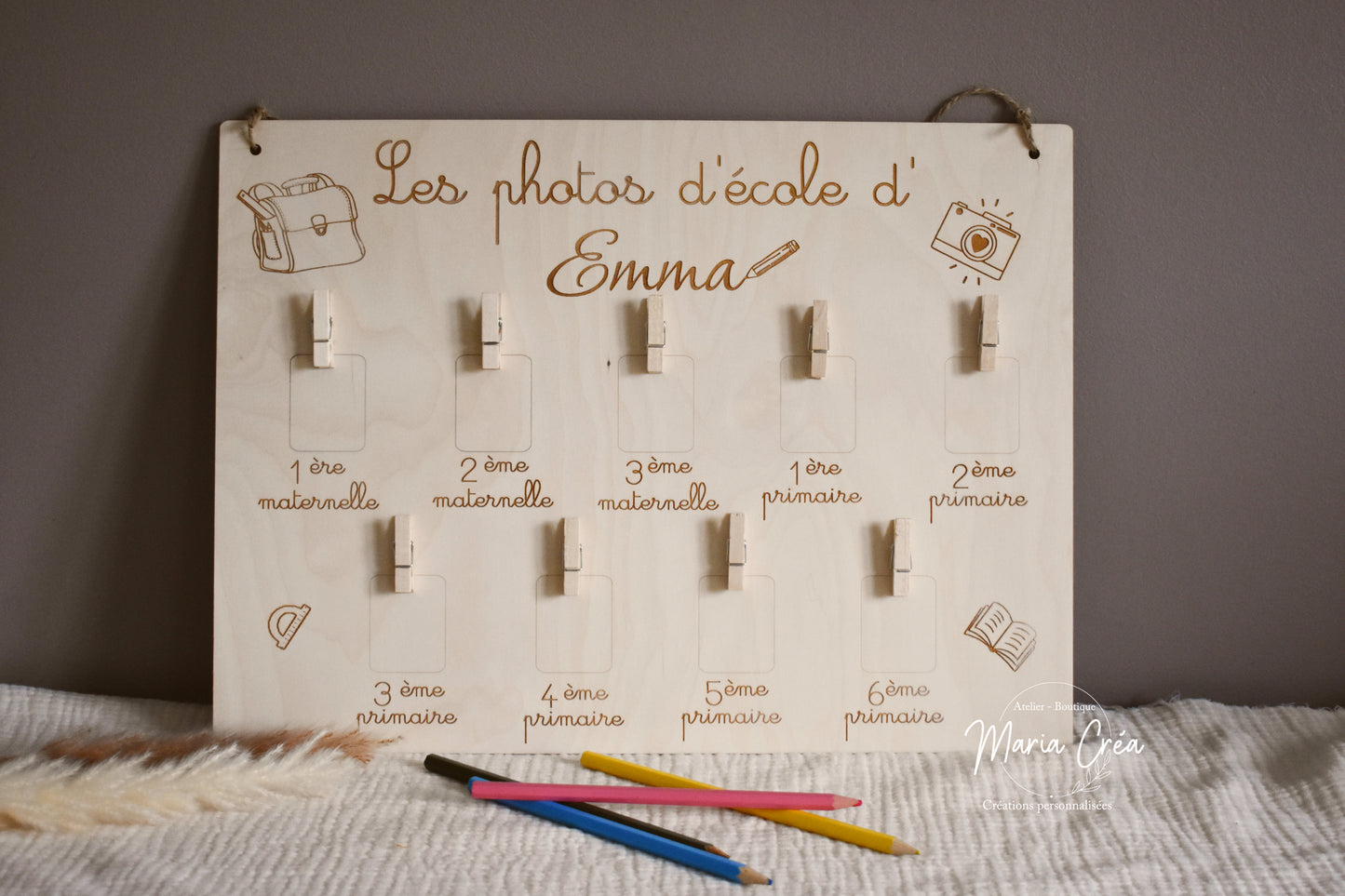 Panneau photos scolaire