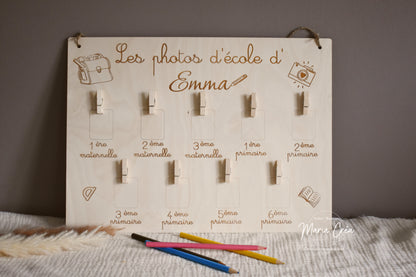 Panneau photos scolaire