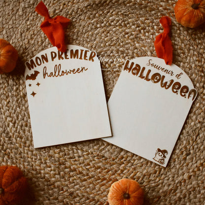 Plaque souvenir avec empreintes – Halloween