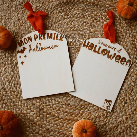 Plaque souvenir avec empreintes – Halloween