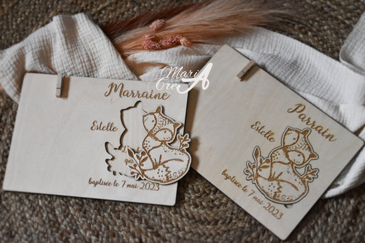 Plaque remerciement - renard