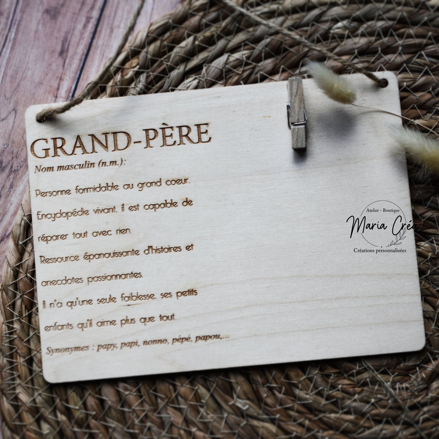 Plaque grand-père