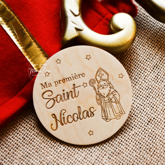 Plaque souvenir " Ma première Saint Nicolas"