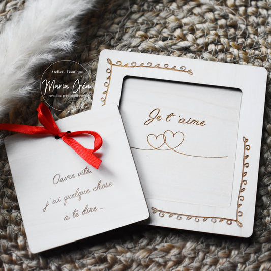 Plaquette puzzle "Je t'aime"