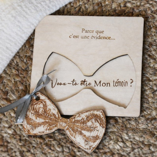Plaquette puzzle demande témoin - Noeud papillon