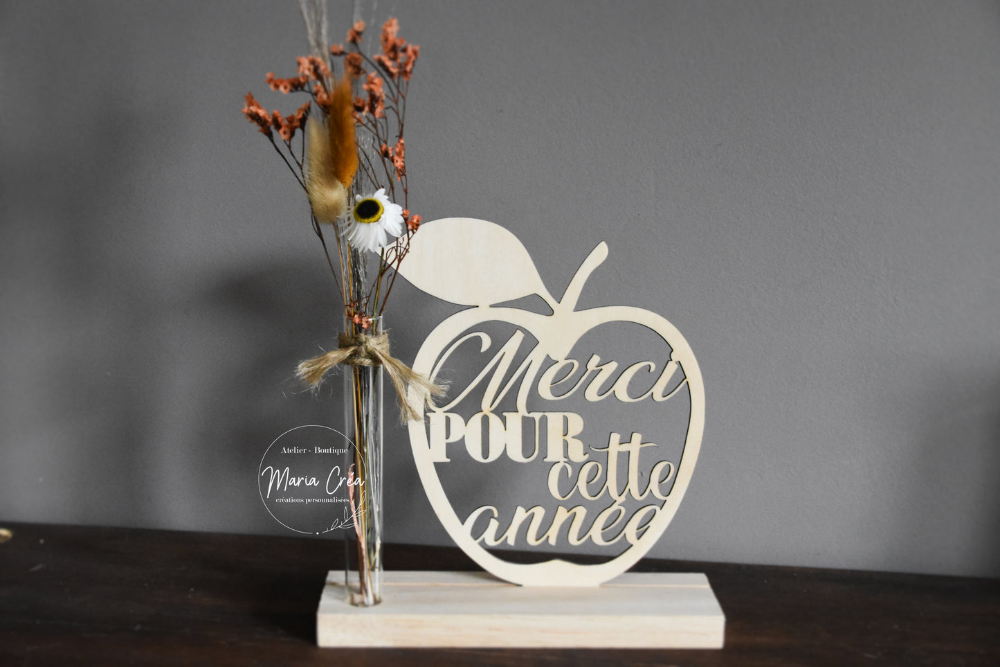 Support en bois - Merci pour cette année
