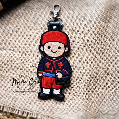 Porte-clé Zouaves brodé