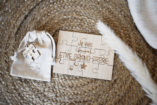 Puzzle en bois - Je vais (encore) être grand frère/ grande soeur