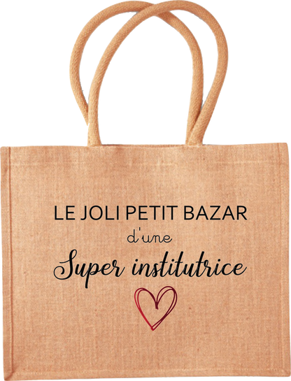 Sac en toile de jute "Le joli bazar d'une ..."