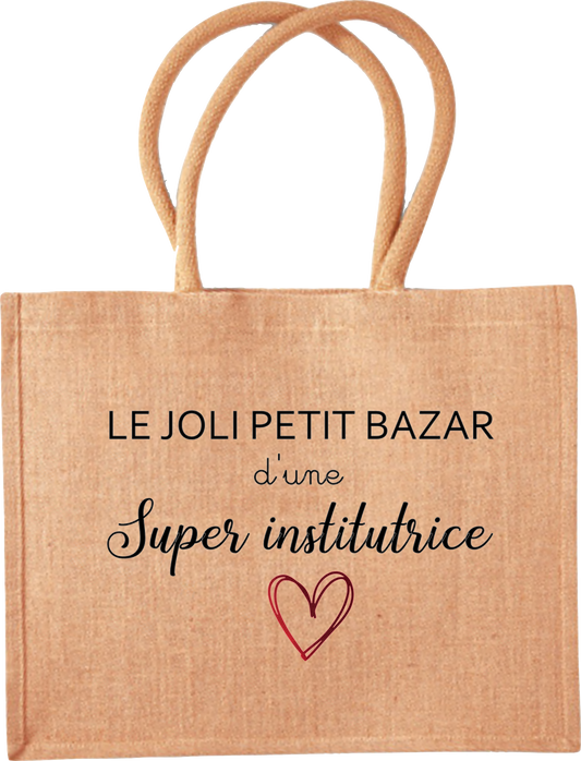Sac en toile de jute "Le joli bazar d'une ..."