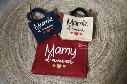 Sac en toile de jute "... d'amour "