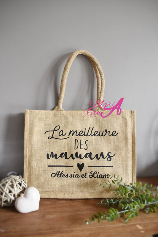 Sac en toile de jute "La meilleure des ..."