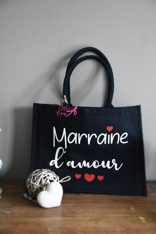 Sac en toile de jute "... d'amour "