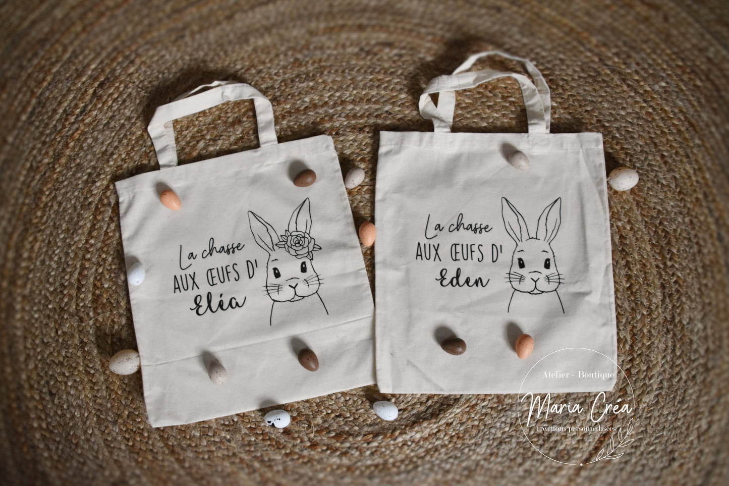Tote bag Pâques lapin