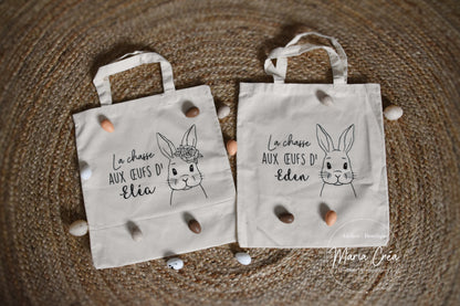 Tote bag Pâques lapin