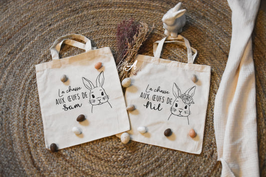 Tote bag Pâques lapin
