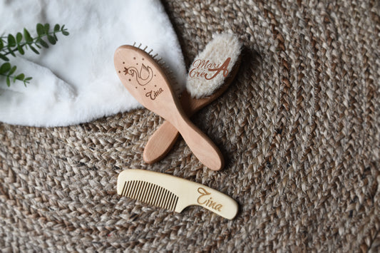 Set de brosse en bois cygne