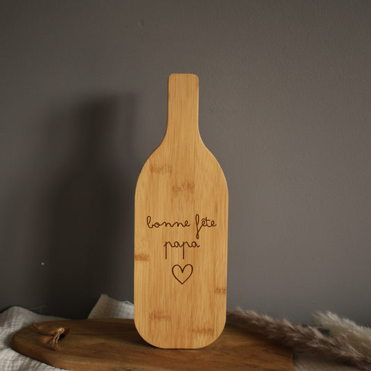 Set à vin en bambou - Forme bouteille