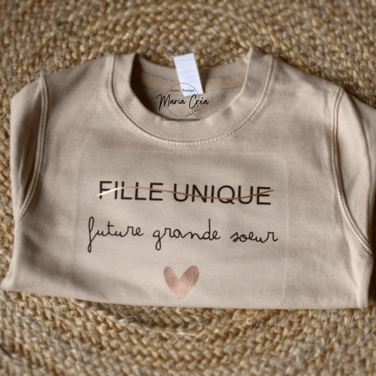 Pull enfant - future grande soeur / futur grand frère
